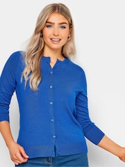 modra - M&Co Petite Button Cardigan - Slika 1 iz 4