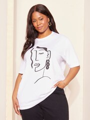 Curves Like These White Short Sleeve Graphic T-Shirt - Image 2 of 4