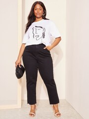 Curves Like These White Short Sleeve Graphic T-Shirt - Image 3 of 4