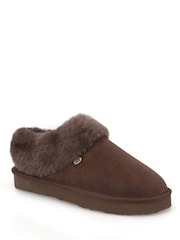 Brown - Just Sheepskin Holly Full Back Sheepskin Slippers with EVA Sole - Larawan 3 ng 5