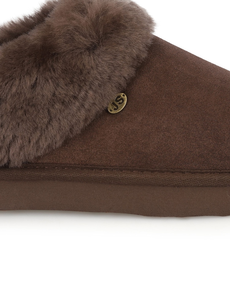 Brown - Just Sheepskin Holly Full Back Sheepskin Slippers with EVA Sole - Larawan 5 ng 5 Brown - Just Sheepskin Holly Full Back Sheepskin Slippers with EVA Sole - Larawan 5 ng 5