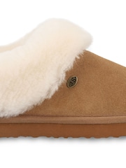 Kayumangging Chestnut - Just Sheepskin Holly Full Back Sheepskin Slippers with EVA Sole - Larawan 5 ng 5