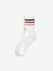 adidas Black/Gold 3-Stripe Crew Length Socks 3 Pack - Image 2 of 6