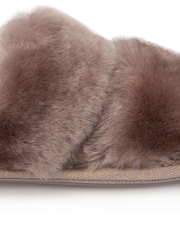 Ladies Poppy Open Toe Sheepskin Sliders - Image 4 of 5