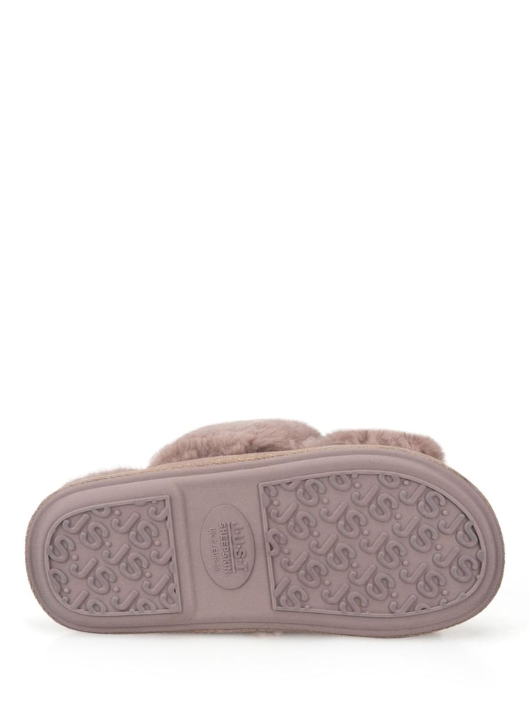 Ladies Poppy Open Toe Sheepskin Sliders - Image 5 of 5 Ladies Poppy Open Toe Sheepskin Sliders - Image 5 of 5