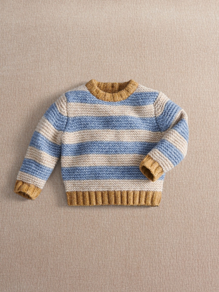 Mamas & Papas Stripe Knitted Jumper - Imagem 1 de 3