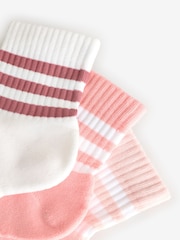 adidas Pink 3-Stripes Cushioned Sportswear Mid Cut Socks 3 Pairs - Image 3 of 4