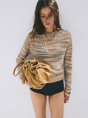 Mango Brown Stripe Knit Jumper - Image 3 of 7