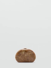 Mango Brown Structured Handbag - Image 1 of 4