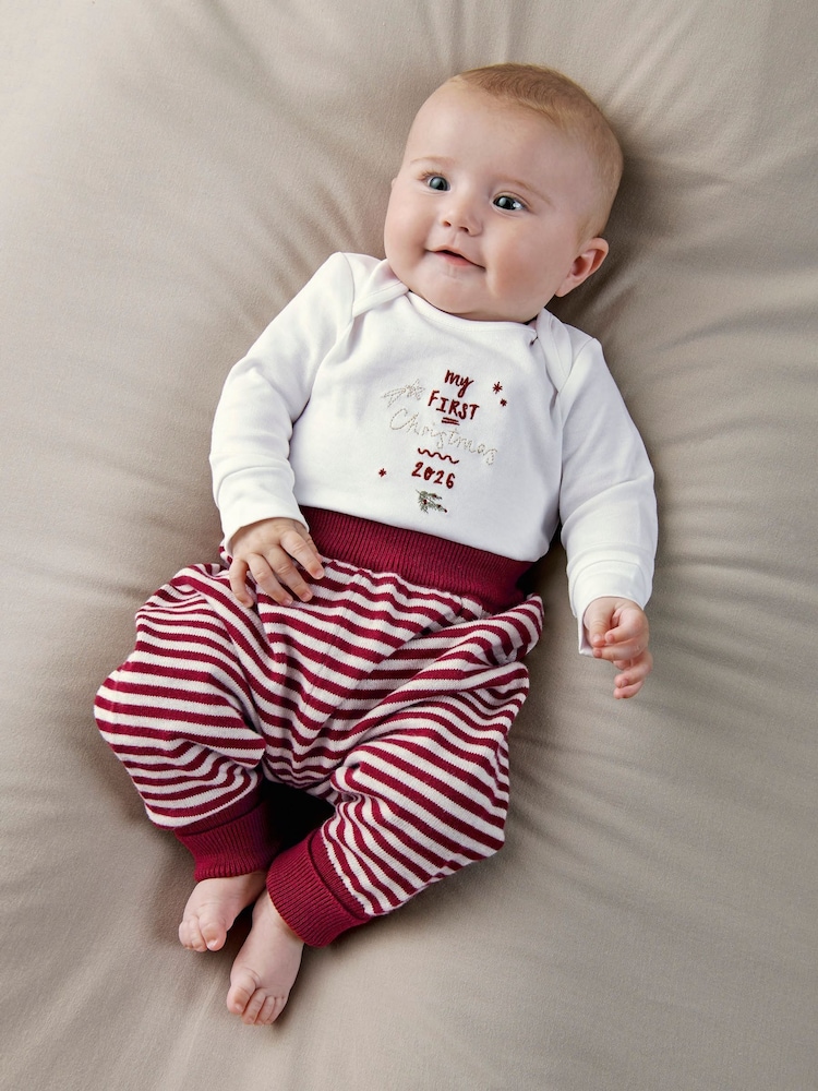 Mamas & Papas White My First Christmas 2026 Bodysuit - Image 1 of 6 Mamas & Papas White My First Christmas 2026 Bodysuit - Image 1 of 6