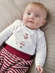 Mamas & Papas White My First Christmas 2026 Bodysuit - Image 2 of 6
