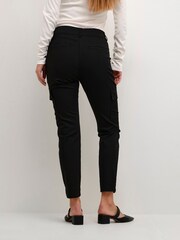 Kaffe Lea Black Trousers With Cargo Pockets - Image 2 of 6