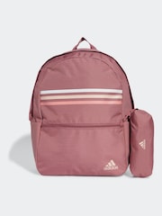 Rosa - adidas Classic Horizontal 3 Stripes Backpack - Imagen 1 de 6
