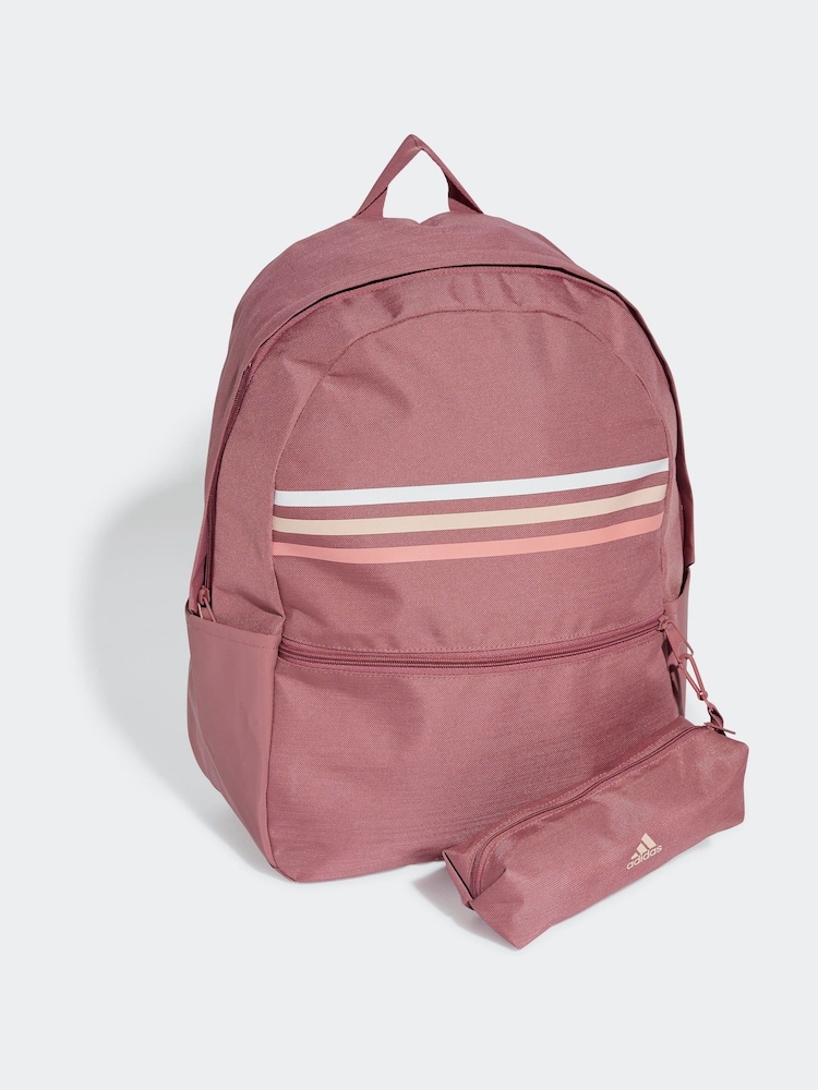 Rosa - adidas Classic Horizontal 3 Stripes Backpack - Imagen 2 de 6