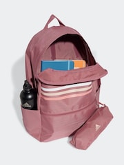 Rosa - adidas Classic Horizontal 3 Stripes Backpack - Imagen 4 de 6