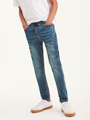 Mid Vintage Blue Skinny Fit Stretch Elasticated Waist Jeans (3-16yrs) - Image 1 of 6