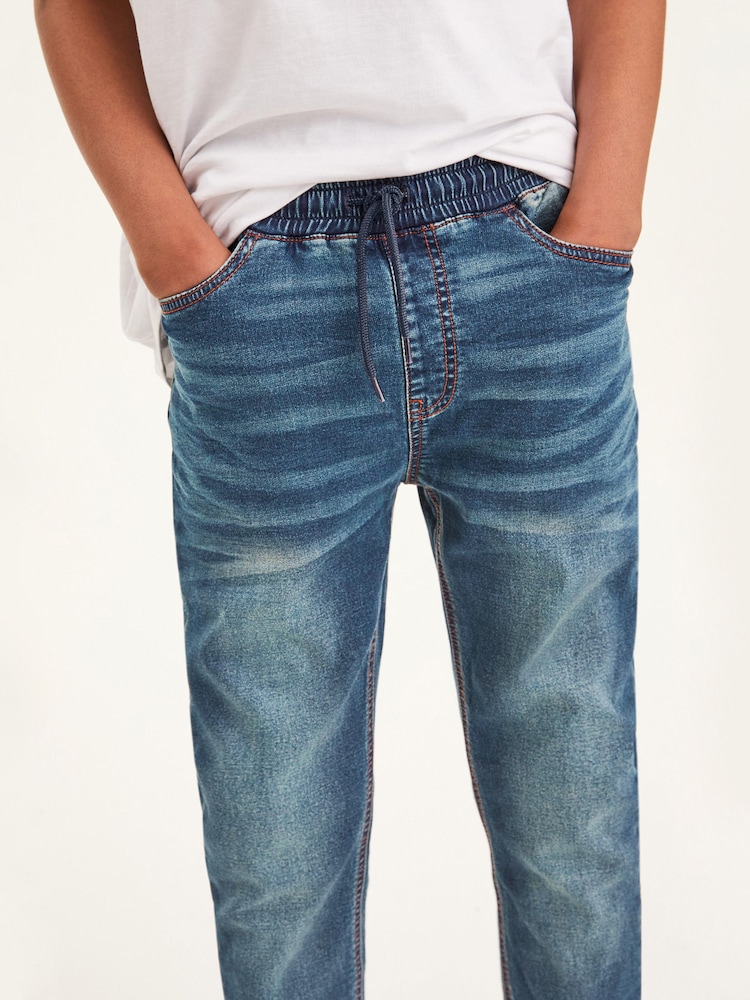 Mid Vintage Blue Skinny Fit Stretch Elasticated Waist Jeans (3-16yrs) - Image 3 of 6