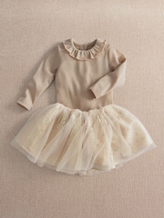 Mamas & Papas Gold Sequin Tutu & Frill Bodysuit Set - Image 1 of 3