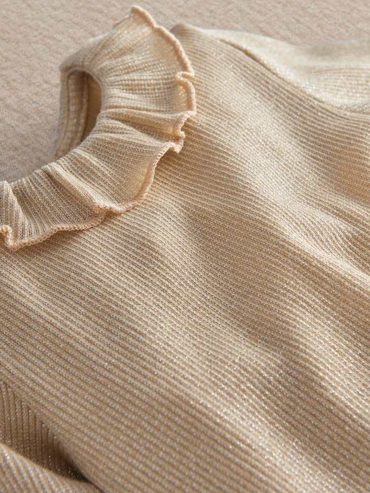 Mamas & Papas Gold Sequin Tutu & Frill Bodysuit Set - Image 2 of 3