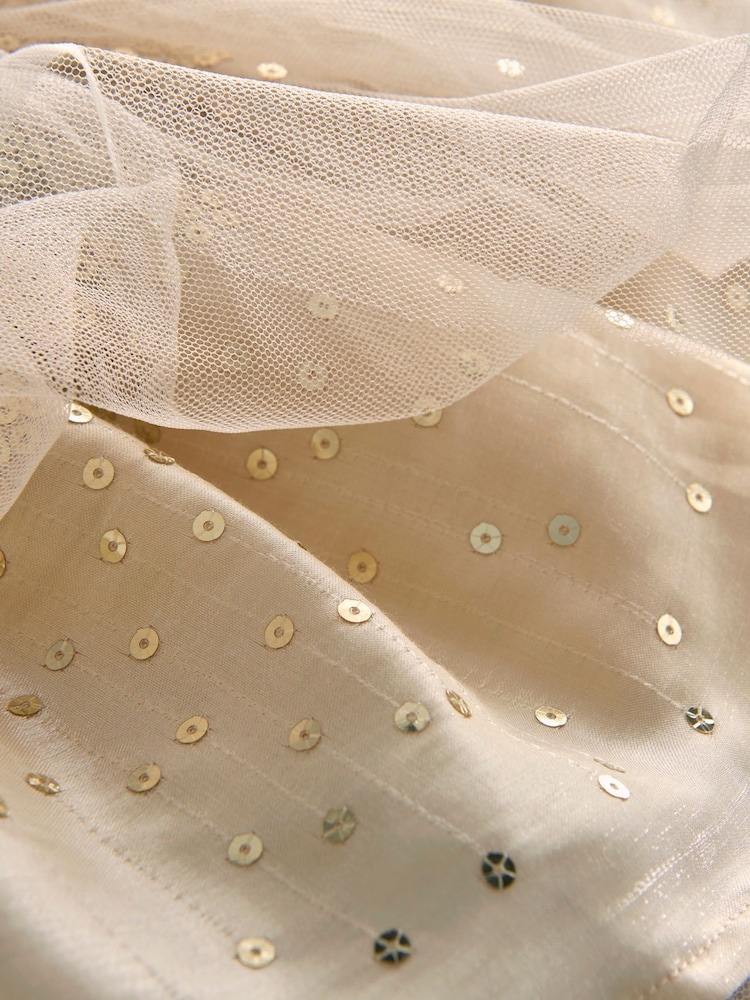 Mamas & Papas Gold Sequin Tutu & Frill Bodysuit Set - Image 3 of 3