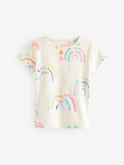 Pink Rib Short Sleeve T-Shirts 5 Pack (3mths-7yrs) - Image 6 of 8