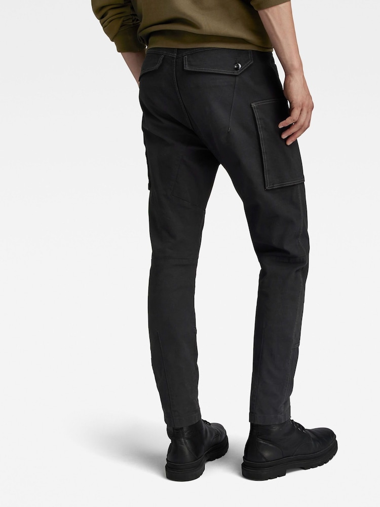 G Star Zip Pkt 3D Skinny Cargo Black Jeans - Image 2 of 5
