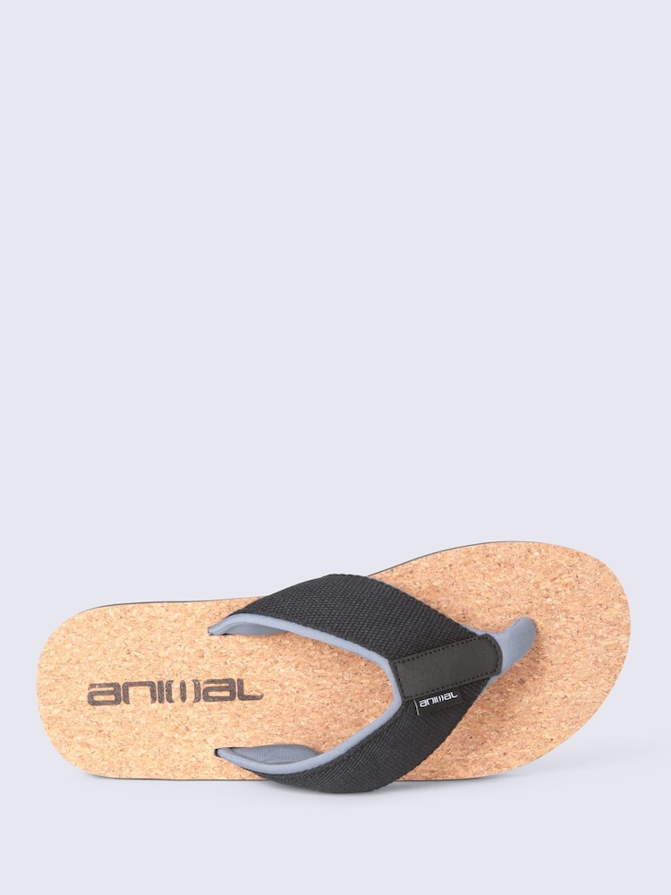 Animal Black Animal Parker Mens Flip Flop - Image 2 of 5 Animal Black Animal Parker Mens Flip Flop - Image 2 of 5