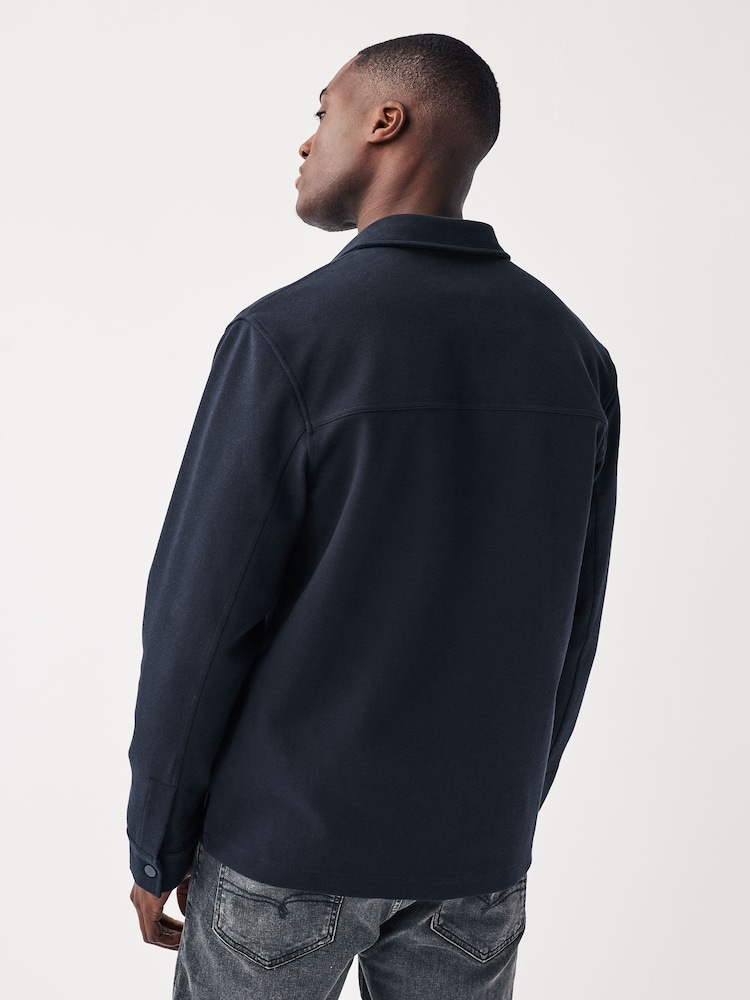 Navy Blue Popper Shacket - Image 3 of 8