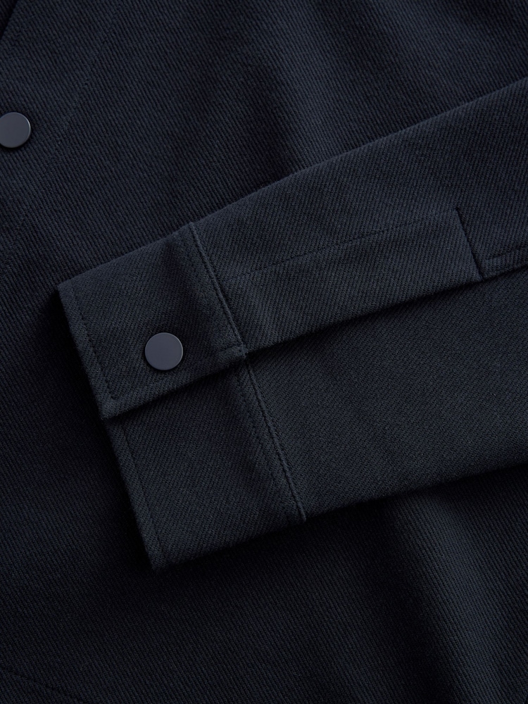 Navy Blue Popper Shacket - Image 6 of 8