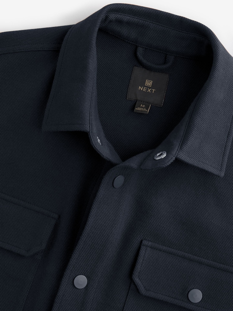 Navy Blue Popper Shacket - Image 7 of 8