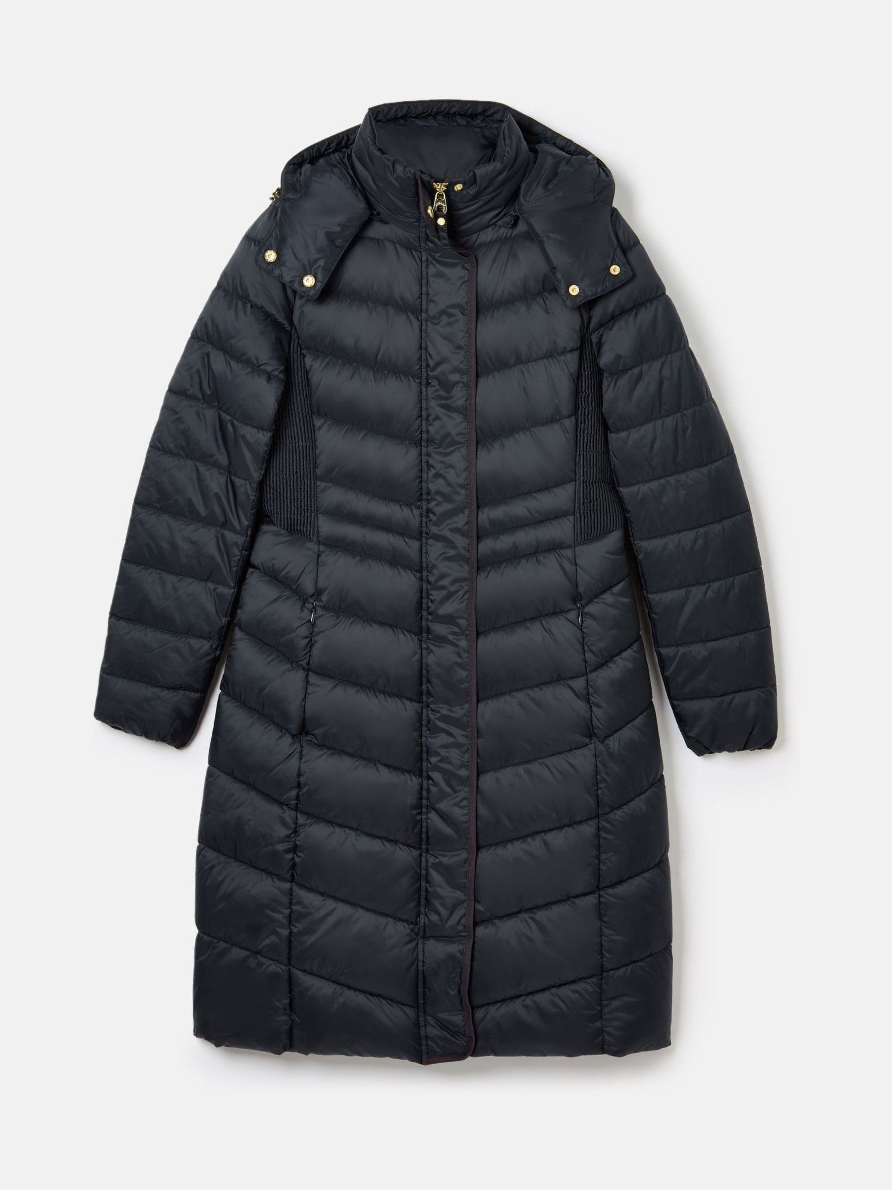 Buy Joules Pembury Navy Blue Showerproof Longline Padded Coat With Hood from Next United Arab Emirates