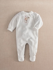 Mamas & Papas White My First Christmas 2026 Bunny Sleepsuit - Image 4 of 7