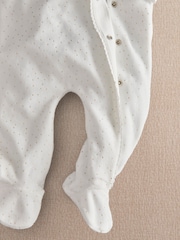 Mamas & Papas White My First Christmas 2026 Bunny Sleepsuit - Image 6 of 7