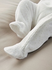 Mamas & Papas White My First Christmas 2026 Bunny Sleepsuit - Image 7 of 7