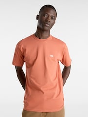 Vans Mens Left Chest Logo 100% Cotton Brown T-Shirt - Image 1 of 6