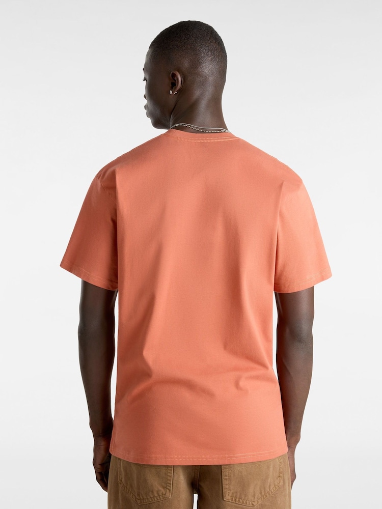 Vans Mens Left Chest Logo 100% Cotton Brown T-Shirt - Image 2 of 6