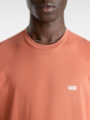 Vans Mens Left Chest Logo 100% Cotton Brown T-Shirt - Image 3 of 6