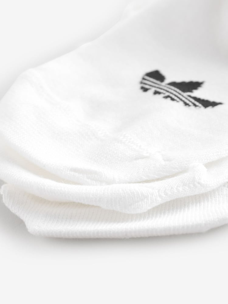 adidas Originals White/Black Low Cut Socks 3 Pack - Image 5 of 5