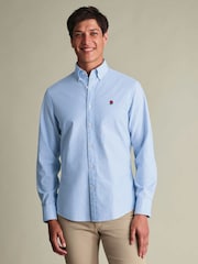 Charles Tyrwhitt Blue Rfu Button-Down Washed Oxford Slim Fit Shirt - Image 1 of 5