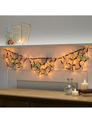 Lights4fun Black 90cm Spider Web Battery Operated Light - Image 1 of 2
