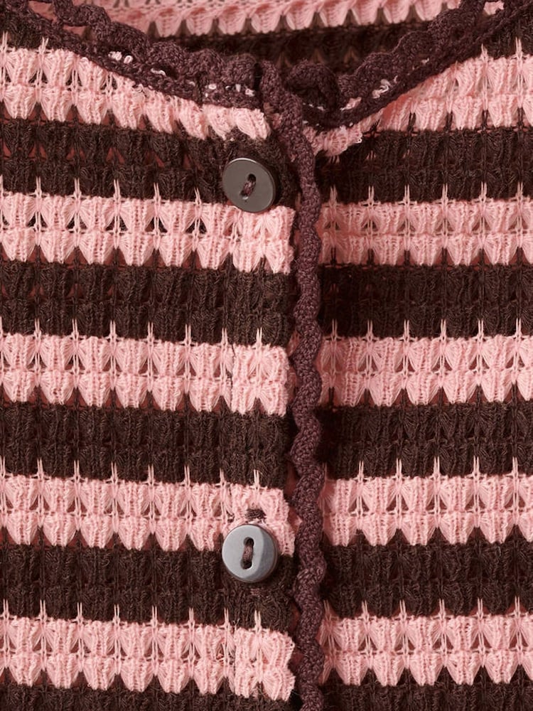 Mango Pink Stripe Vest - Image 8 of 8