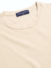 Charles Tyrwhitt Natural Pure Merino Crew Neck Jumper - Image 5 of 6