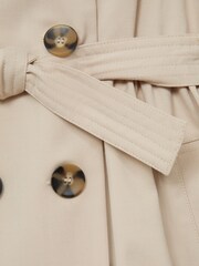 Reiss Camel Naomi 4-9 yrs Puff Sleeve Belted Dress - Image 6 of 6