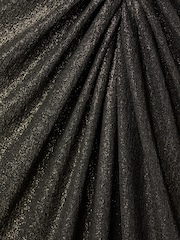 Adrianna Papell Black V-Neck Metallic Ankle Dress - Image 6 of 6