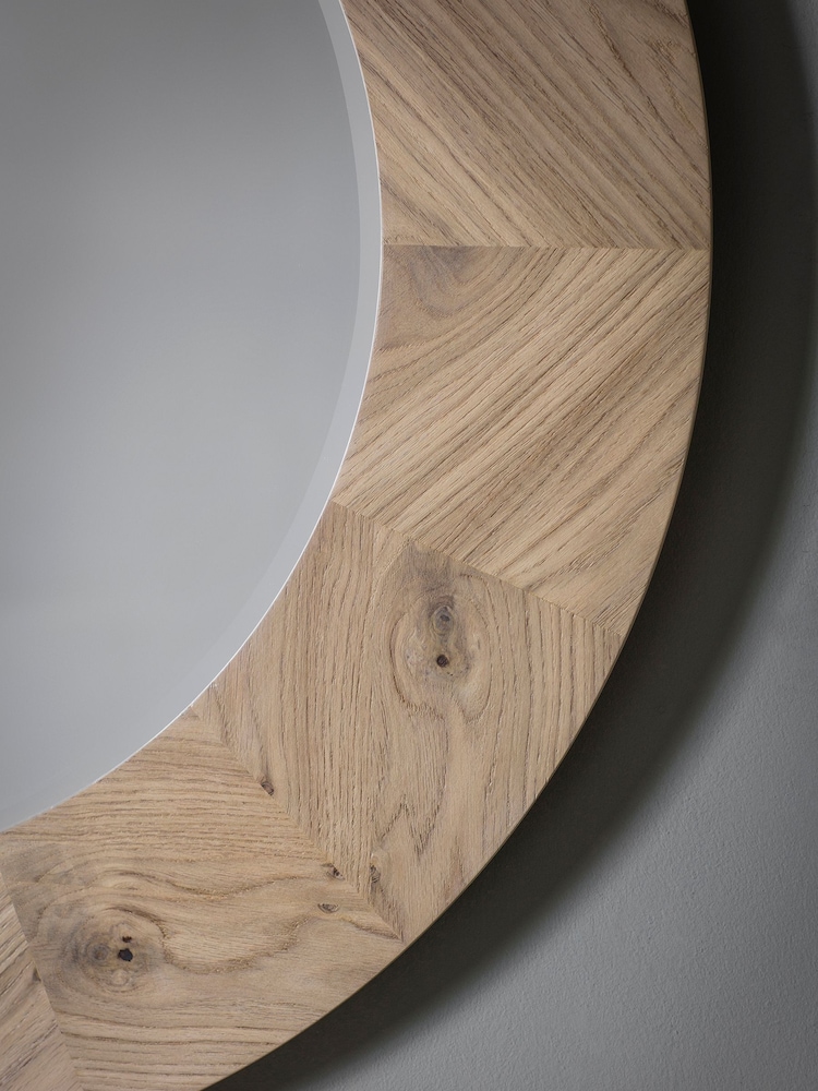 Gallery Home Wood Blyth Round Mirror - Image 3 of 3 Gallery Home Wood Blyth Round Mirror - Image 3 of 3