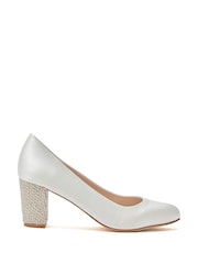 Rainbow Club Natural Eloise Ivory Satin Shoes - Image 3 of 6