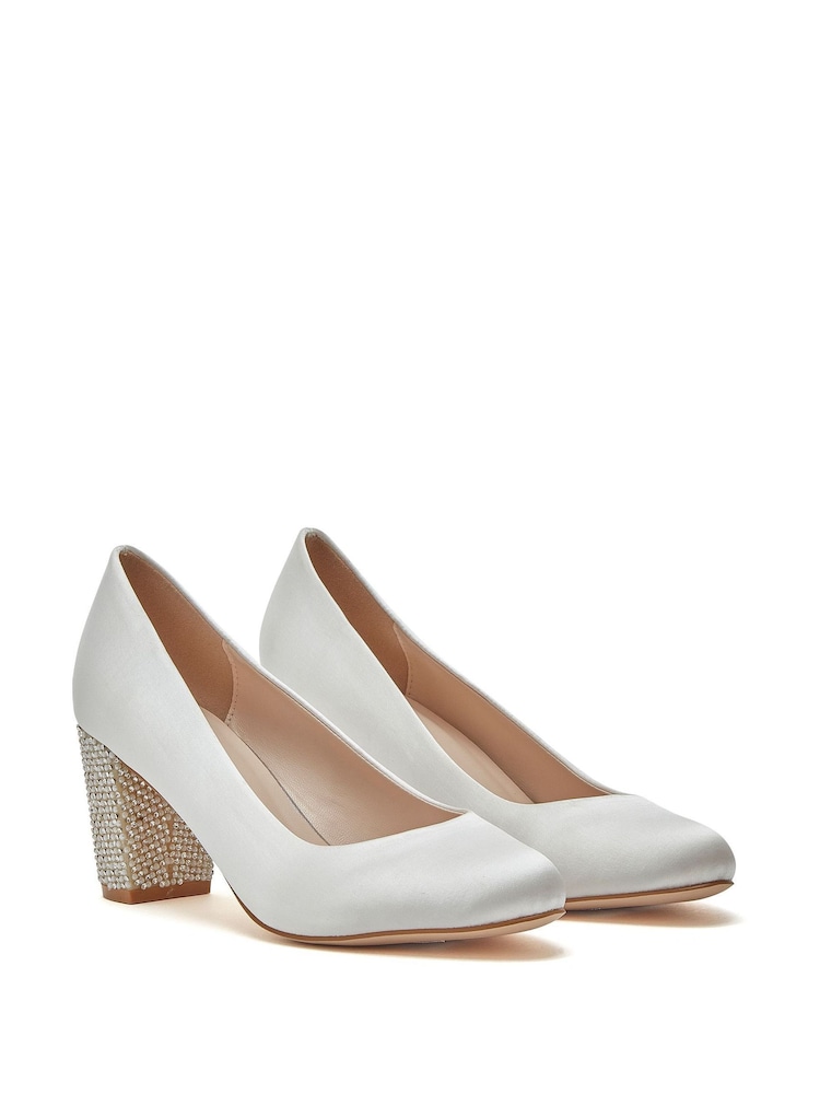 Rainbow Club Natural Eloise Ivory Satin Shoes - Image 6 of 6