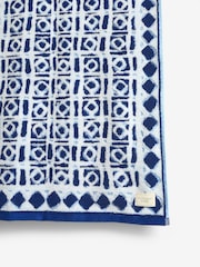 Nina Campbell Blue Batik 100% Cotton Towel - Image 2 of 2