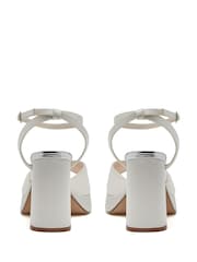 Rainbow Club Natural Amy Ivory Wedding Satin Sandals - Image 3 of 5