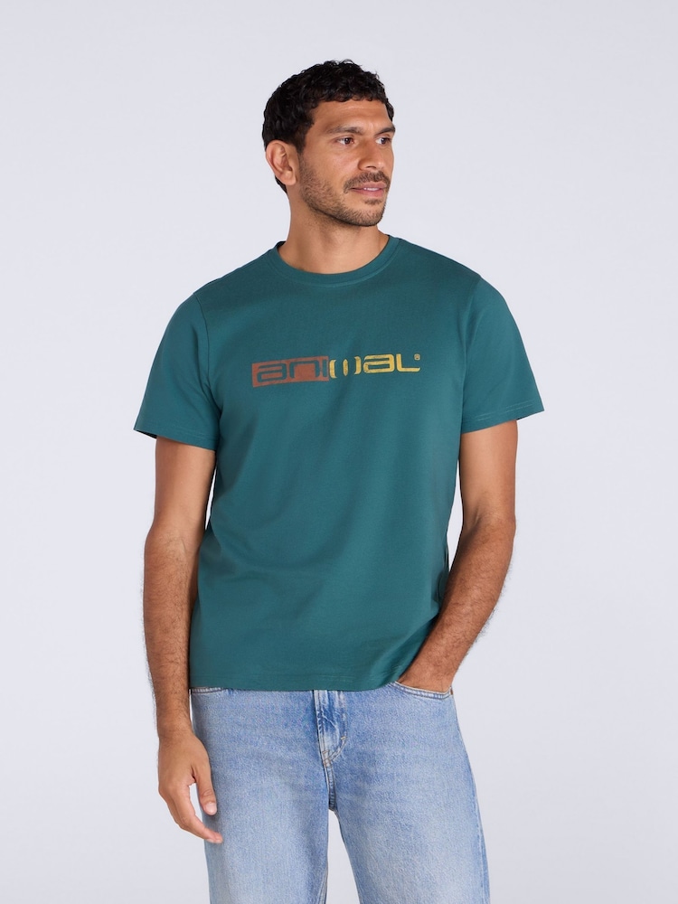 Animal Blue Classico Mens 100% Cotton T-Shirt - Image 1 of 4 Animal Blue Classico Mens 100% Cotton T-Shirt - Image 1 of 4